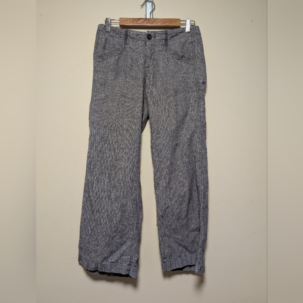 Pilcro Linen Blend Trousers Size 4P Gray